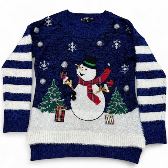 united states sweaters Sweaters - United States Sweaters Igly Christmas Sweater Festive Snowman Crewneck M